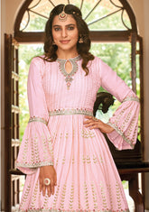 Super Looking Salwar Suit in Pink Colour
